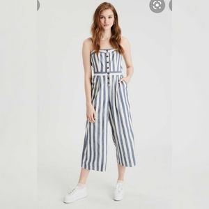 American eagle striped jumpsuit